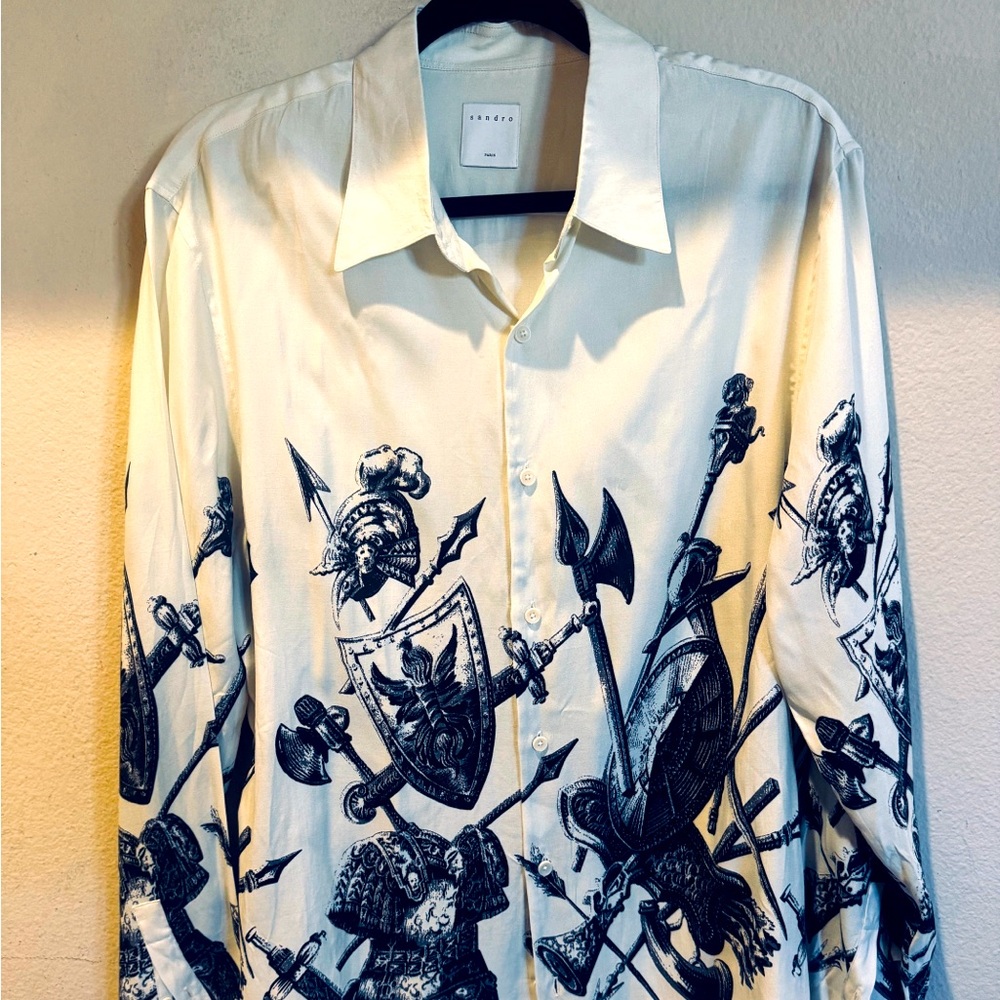 Sandro button down long sleeve dress shirt